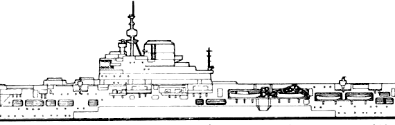 Корабль HMS Illustrious R38 [Aircraft Carrier] (1944) - чертежи, габариты, рисунки